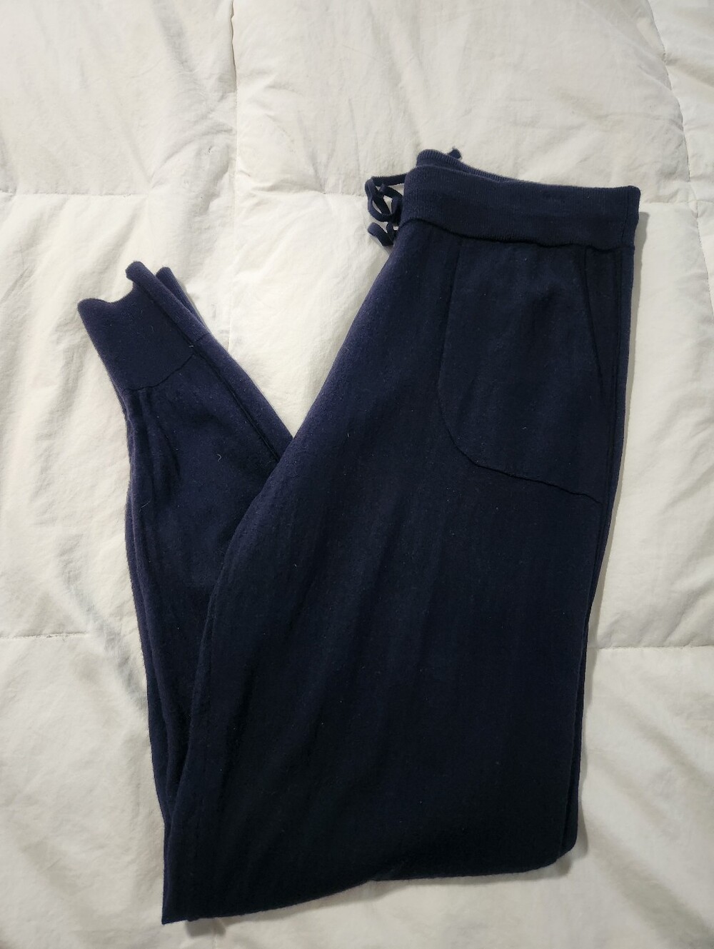 Theory Merino Wool Jogger Pants Navy Size Small Arleena Preen